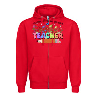 Red teacher wildflowers kopyası Zipper Hoodie - JahusDesignShop