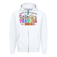 White teacher wildflowers kopyası Zipper Hoodie - JahusDesignShop