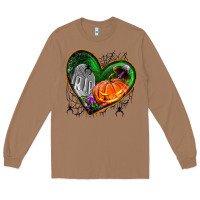 Toasted Coconut halloween heart with pumpkin Long Sleeve Tee - BundleAndBundleShop