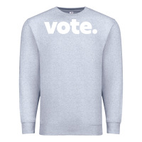 Heather Grey vote   election voting political long sleeve t shirt Premium Sweatshirt - linhVisuals