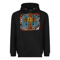 Black western cross Heavyweight Hoodie - JahusDesignShop