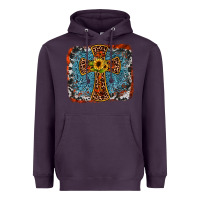 Plum western cross Heavyweight Hoodie - JahusDesignShop