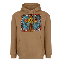 Toasted Coconut western cross Heavyweight Hoodie - JahusDesignShop