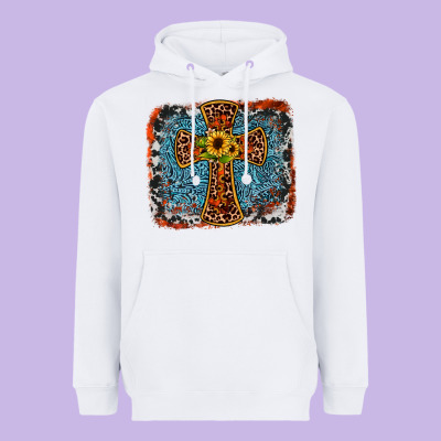 Western Cross Heavyweight Hoodie Designed By Jahusdesignshop