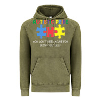 Vintage Olive Autistic Pride Autism Awareness Vintage Hoodie - CowhideDigitalArt