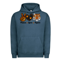 Pigment Midnight Navy peace love tigers Urban Hoodie - RanaPortraitStore
