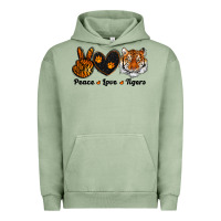 Pigment Oil Green peace love tigers Urban Hoodie - RanaPortraitStore