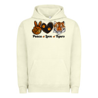 Pigment Pistachio peace love tigers Urban Hoodie - RanaPortraitStore