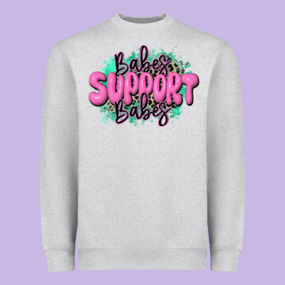Babes Support Babes Heavyweight Sweatshirt Designed By Jahusdesignshop