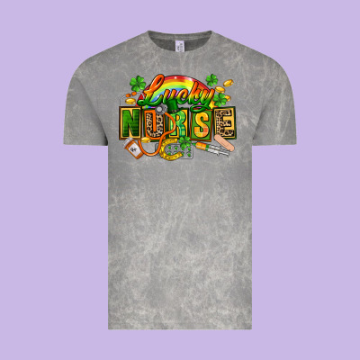 Lucky Nurse  St. Patricks Day Vintage Tee Designed By Fadigitalartstudio