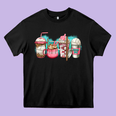 Volleyball Coffee Heavy Core Tee Designed By Jasminsmagicworld