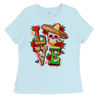 Baby Blue Cinco de mayo love Ladies Tee - FaDigitalArtStudio