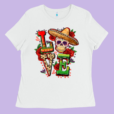 Cinco De Mayo Love Ladies Tee Designed By Fadigitalartstudio