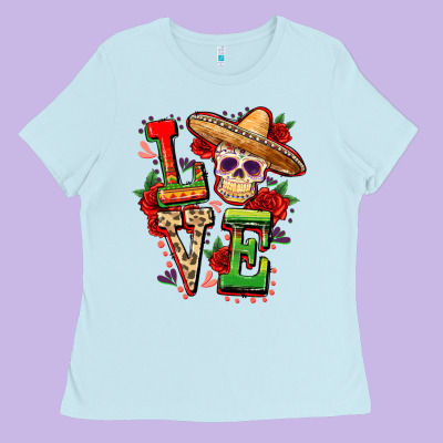 Cinco De Mayo Love Ladies Tee Designed By Fadigitalartstudio
