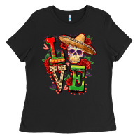 Black Cinco de mayo love Ladies Tee - FaDigitalArtStudio
