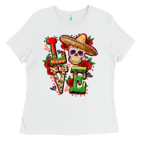 White Cinco de mayo love Ladies Tee - FaDigitalArtStudio