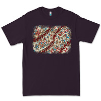 Plum Baseball leopard glitter background Premium Tee - HowdyJamesFarm