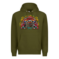 Army Green mexican rainbow Premium Hoodie - RacoonDesign