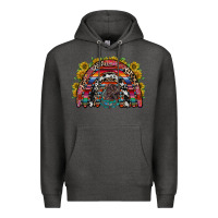 Charcoal Heather mexican rainbow Premium Hoodie - RacoonDesign