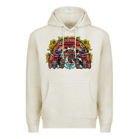 Oatmeal Heather mexican rainbow Premium Hoodie - RacoonDesign
