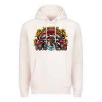 Pale Pink mexican rainbow Premium Hoodie - RacoonDesign