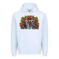 White mexican rainbow Premium Hoodie - RacoonDesign