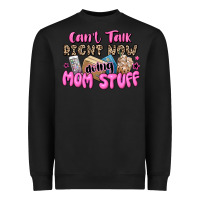 Black can't talk right now doing mom stuff Heavyweight Sweatshirt - JahusDesignShop