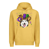 Antique Gold mardi gras hat husky Premium Hoodie - RanaPortraitStore