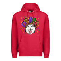Cardinal mardi gras hat husky Premium Hoodie - RanaPortraitStore