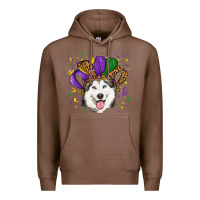 Chestnut mardi gras hat husky Premium Hoodie - RanaPortraitStore