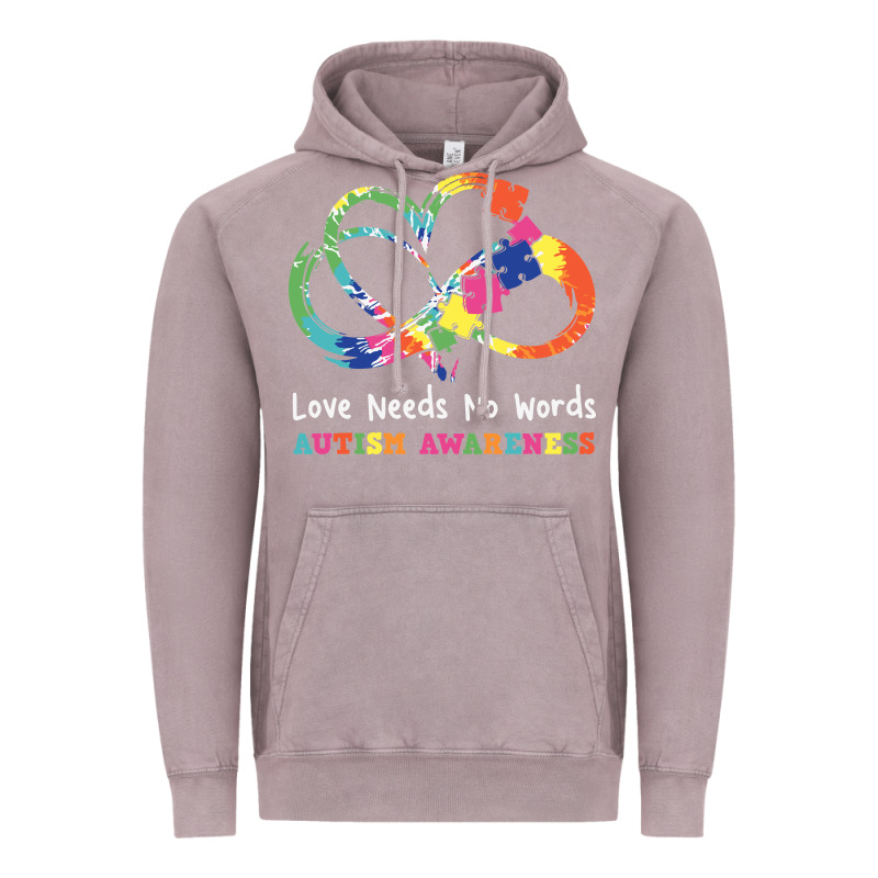 Love Needs No Words Heart Puzzle Autism Vintage Hoodie by CowhideDigitalArt | Teevron