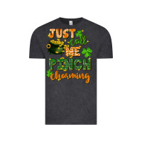 Vintage Black Just call me pinch charming St. Patricks Day Vintage Tee - FaDigitalArtStudio
