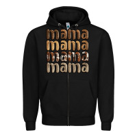 Black faux sequins mama Zipper Hoodie - JahusDesignShop