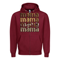 Burgundy faux sequins mama Zipper Hoodie - JahusDesignShop