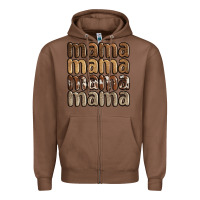 Chestnut faux sequins mama Zipper Hoodie - JahusDesignShop