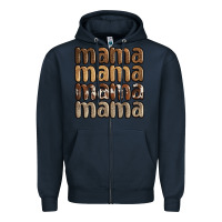 Navy faux sequins mama Zipper Hoodie - JahusDesignShop