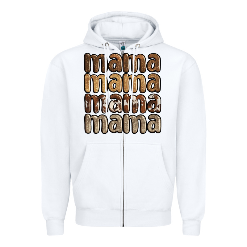 Faux Sequins Mama Zipper Hoodie by JahusDesignShop | Teevron