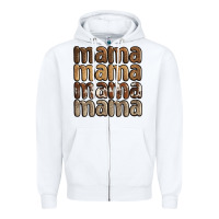 White faux sequins mama Zipper Hoodie - JahusDesignShop