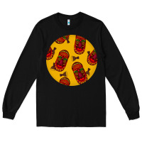 Black african masks round earrings 5 Long Sleeve Tee - BundleAndBundleShop