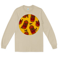 Mushroom african masks round earrings 5 Long Sleeve Tee - BundleAndBundleShop