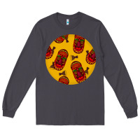 Smoke african masks round earrings 5 Long Sleeve Tee - BundleAndBundleShop