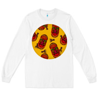 White african masks round earrings 5 Long Sleeve Tee - BundleAndBundleShop