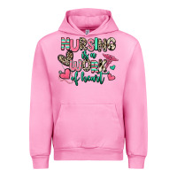 Fuchsia Pink nursing is a work of heart Urban Hoodie - RanaPortraitStore