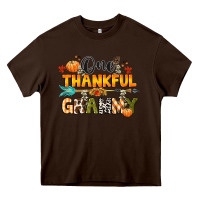 Chocolate Brown one thankful grammy Heavy Core Tee - CowGirlArtShop