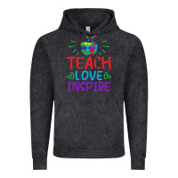Vintage Black teach love inspire Vintage Hoodie - CowhideDigitalArt