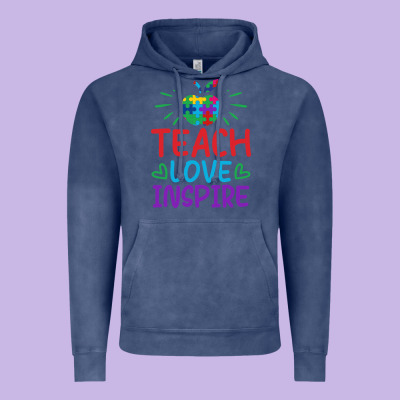 Teach Love Inspire Vintage Hoodie Designed By Cowhidedigitalart
