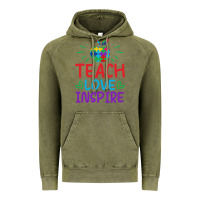 Vintage Olive teach love inspire Vintage Hoodie - CowhideDigitalArt