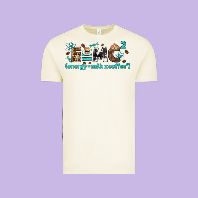 E=mc2 Energy Milk Coffee Bbs Vintage Tee Designed By Bundleandbundleshop