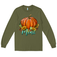 Army Green pumpkin mini Long Sleeve Tee - BundleAndBundleShop