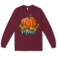 Burgundy pumpkin mini Long Sleeve Tee - BundleAndBundleShop